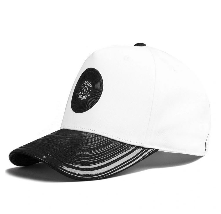 PREMI3R Mũ lưỡi trai Nón ballcap LP RECORD_WHITE/BLACK Mũ lưỡi trai phong cách hàn quốc nón thương hiệu chính hãng