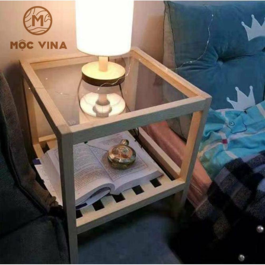 Tủ Đầu Giường Kệ Đầu Giường Mặt Kính Phong Cách Hàn Quốc Mộc Vina