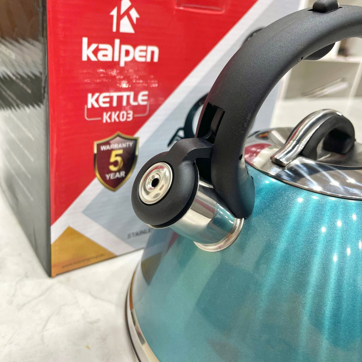 Ấm đun nước Inox 304 cao cấp Kalpen KK03 dung tích 3L dùng bếp từ chuẩn Đức - Hàng chính hãng