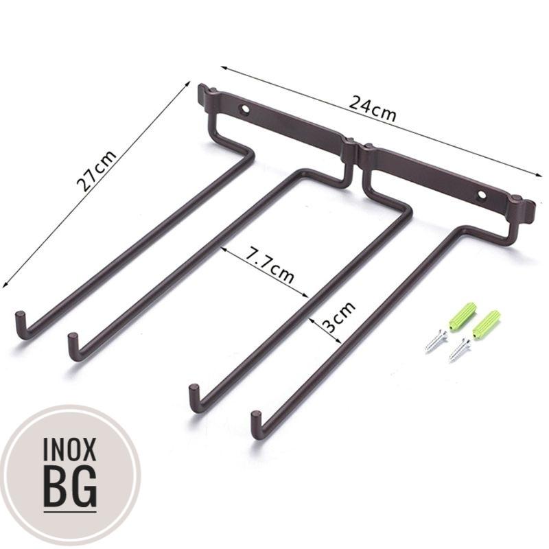 GIÁ ĐỠ TREO LY 27CM BẮT TRẦN TỦ BÓNG ĐẸP. GIÁ TREO LY GẮN TƯỜNG