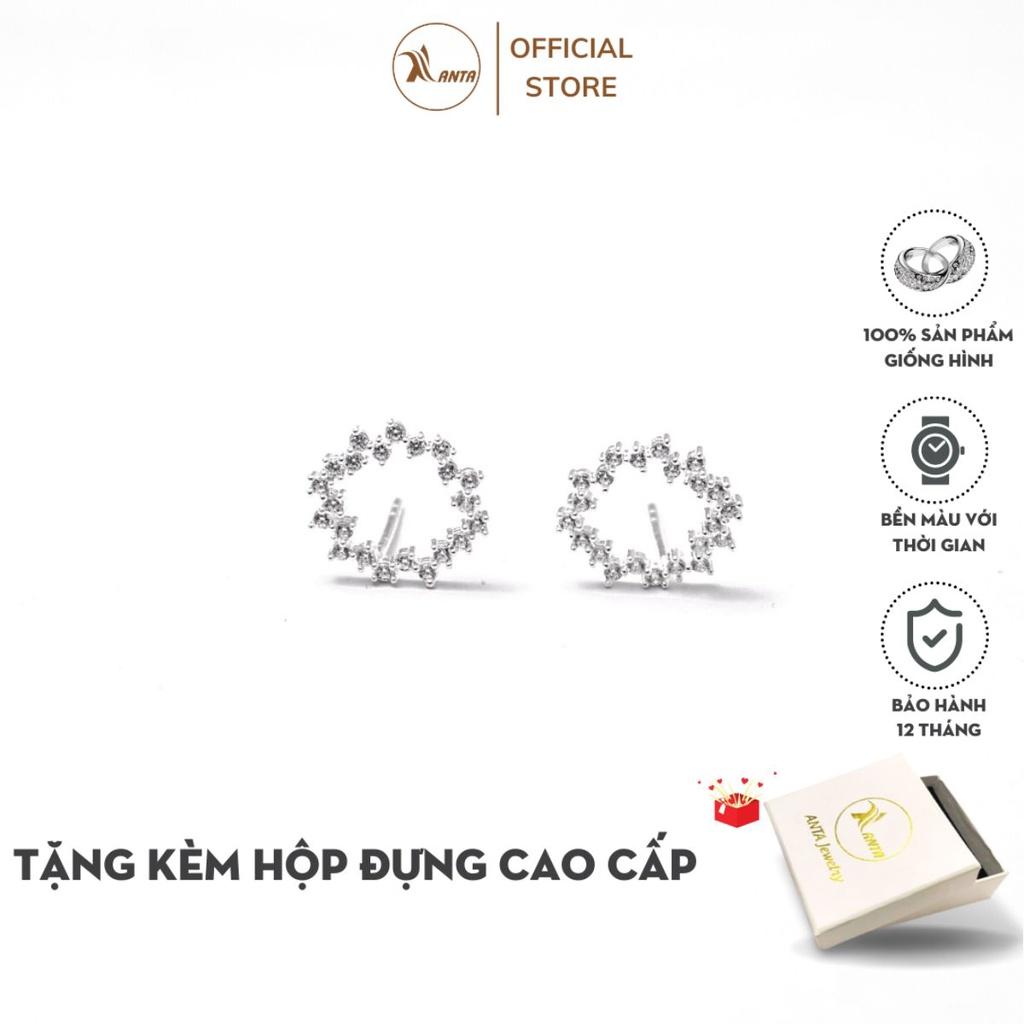 Bông tai bạc ATJ9085 , hoa tai nữ huyền thoại biển xanh ANTA Jewelry