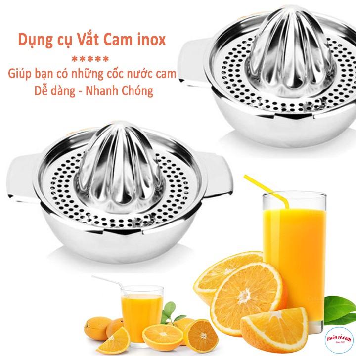 Dụng Cụ Vắt Cam Inox Tiện Dụng Tại Nhà, Nắp Vắt Cam Nhựa Việt Nhật Kèm Khay Đựng Nước Vắt