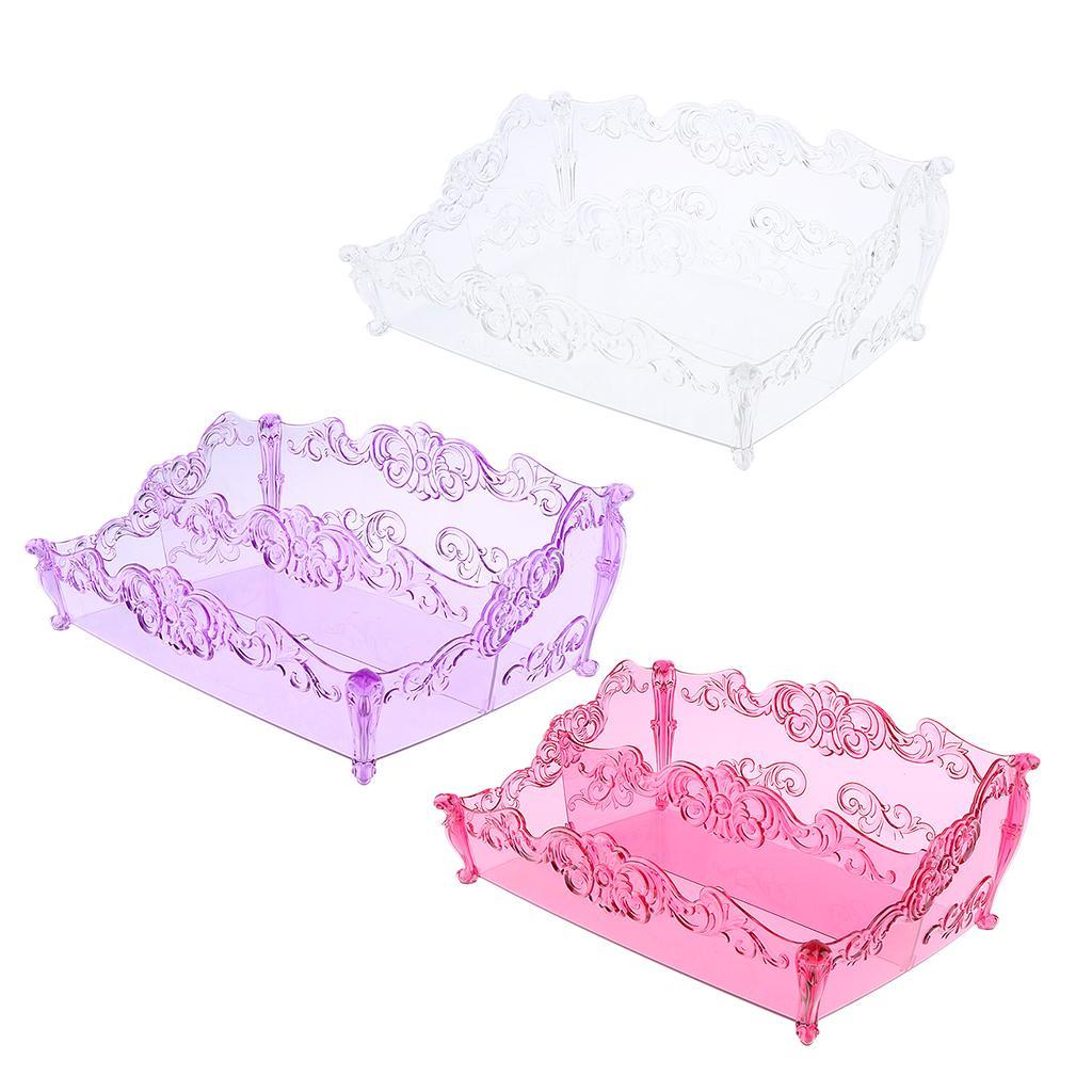 Pro Cosmetic Storage Makeup Holder Display Rack 2 Large Slots Transparent