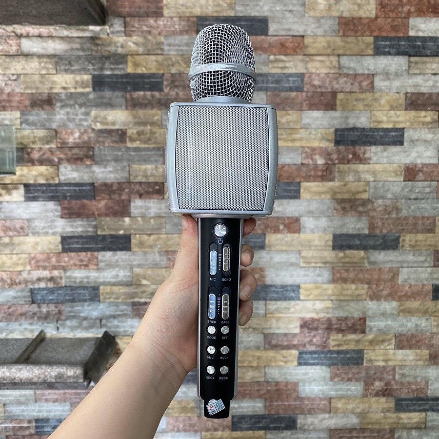 Micro karaoke bluetooth không dây, Mic karaoke YS92 có loa bass chuẩn, Bảo hành 6 tháng