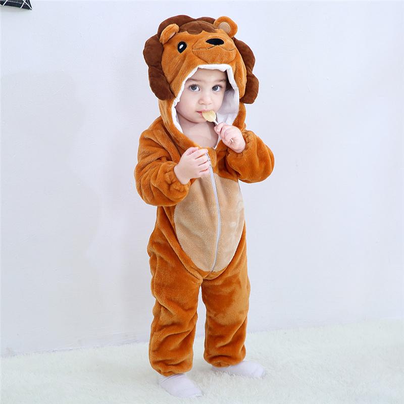 Dễ Thương Cho Bé Rompers Cho Bé Trai Bé Gái Quần Áo Fox Hoạt Hình Một Miếng Dép Nỉ Bò Trang Phục Đồ Ngủ Trẻ Sơ Sinh Áo Liền Quần Kigurumi Bộ Trang Phục
