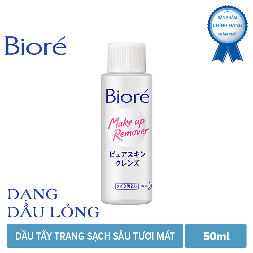 Dầu Tẩy Trang Sạch Sâu Tươi Mát Biore Make Up Remover Pure Skin Cleanse (50ml)