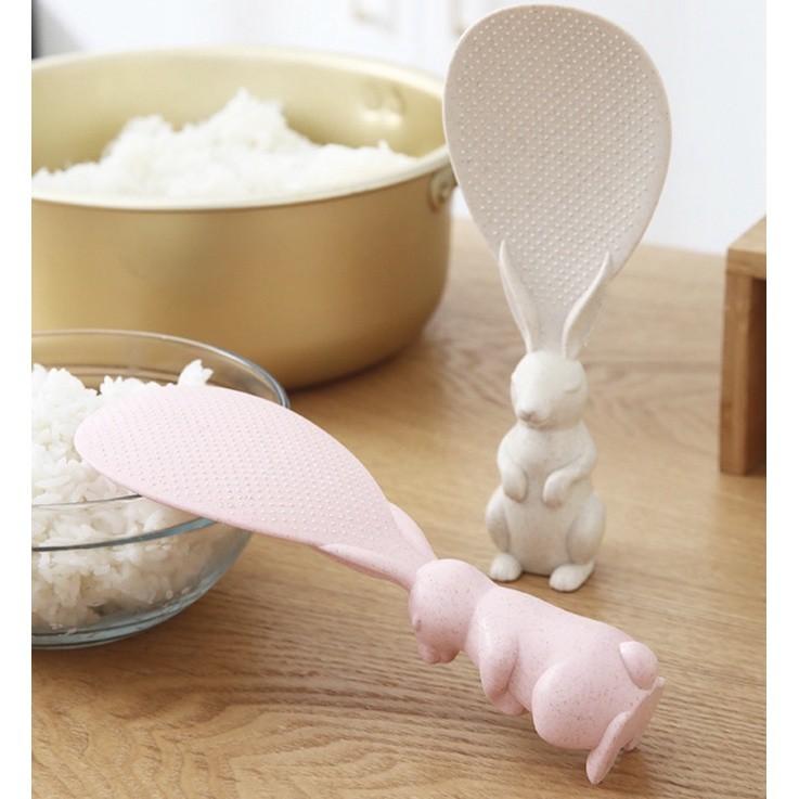 Vá muôi múc cơm chống dính hình chú thỏ siêu xinh