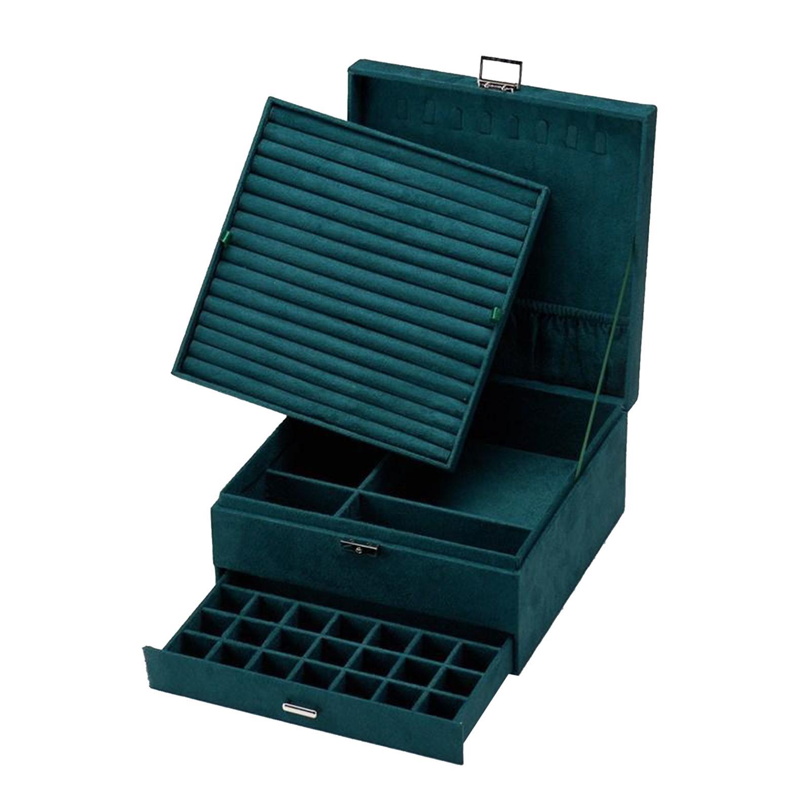 Jewelry Box Watch Case Organizer Jewelry Drawer Display Box Earrings Storage