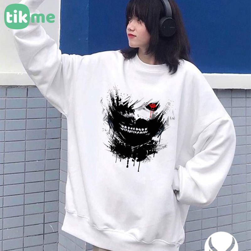 Áo sweater unisex Tokyo Ghoul Ken Kaneki (có ảnh thật shop tự chụp) size XS-2XL