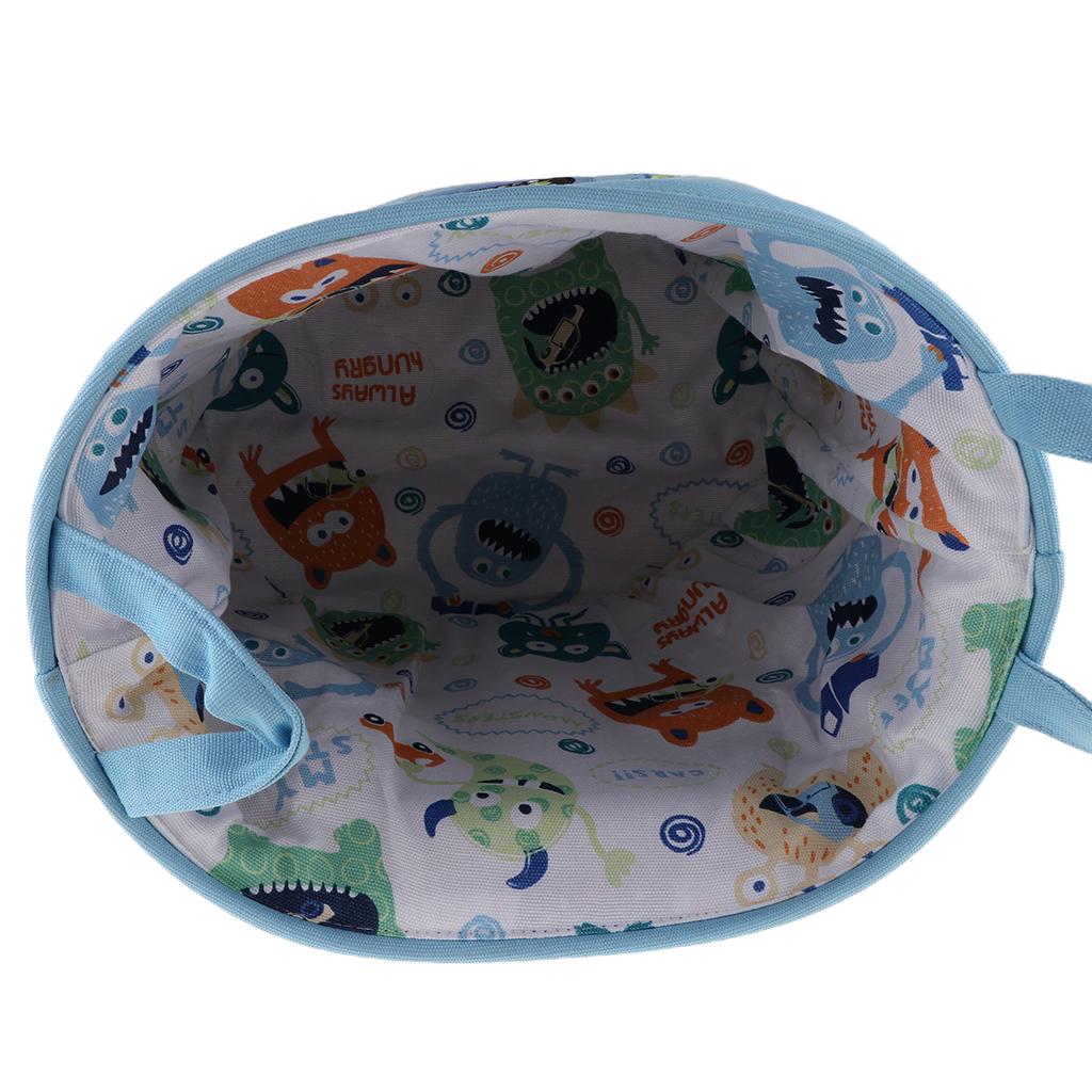 Children Room Toy Storage Basket Hamper Embroidery Little Monster 37x28x38cm