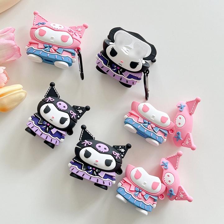 Bao Case cho Airpods 1/2/3/Pro KUROMI Cute Xỉu, Ốp Airpods 1/2/3/Pro Chất -  Mã TZAP314