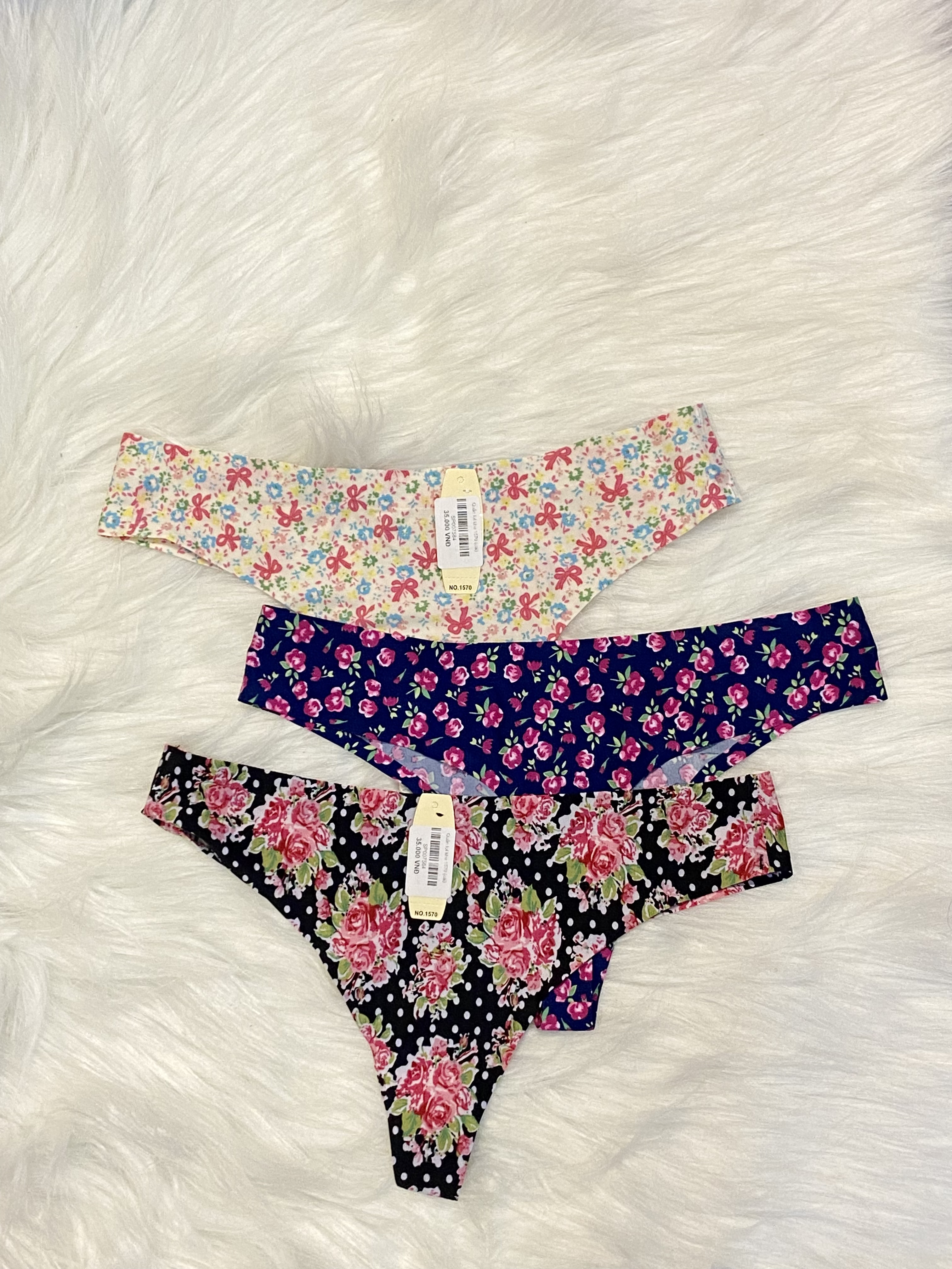 Combo 3 Quần Lọt Khe Hoạ Tiết Hoa Siêu Sexy Gợi Cảm