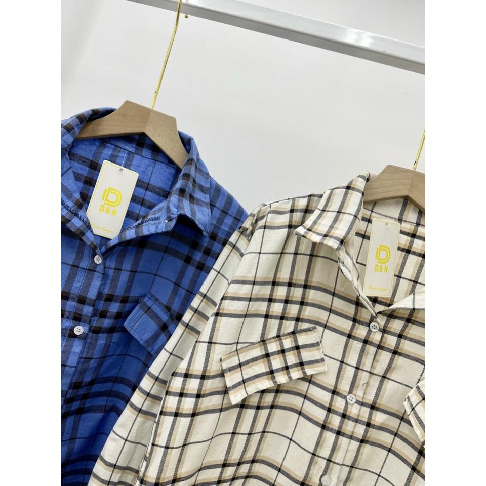 Áo sơ mi kẻ caro 3 màu 2 túi lệch dài tay FORM rộng unisex/ Áo khoác chống nắng/Áo khoác ulzzang siêu chất