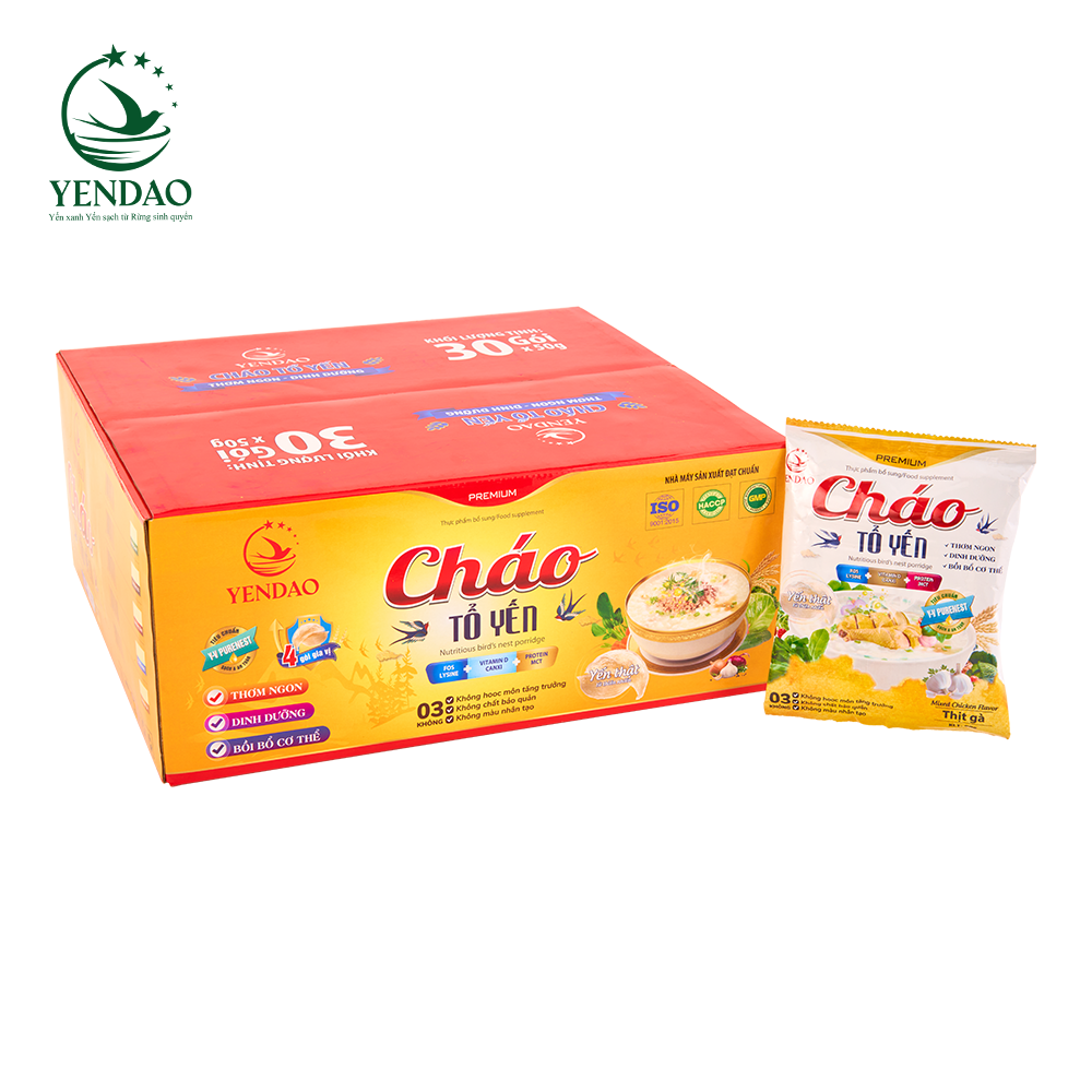 Cháo Tổ Yến Thịt Gà Yến Đảo Cải Thiện Chức Năng Phổi 50g/gói