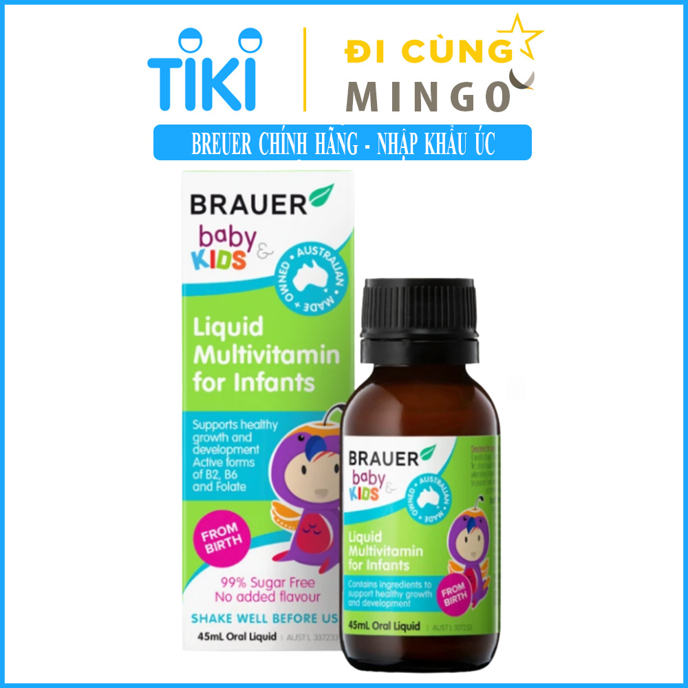 Brauer Vitamin Tổng Hợp cho trẻ sơ sinh (45ml) - Nhập khẩu Úc