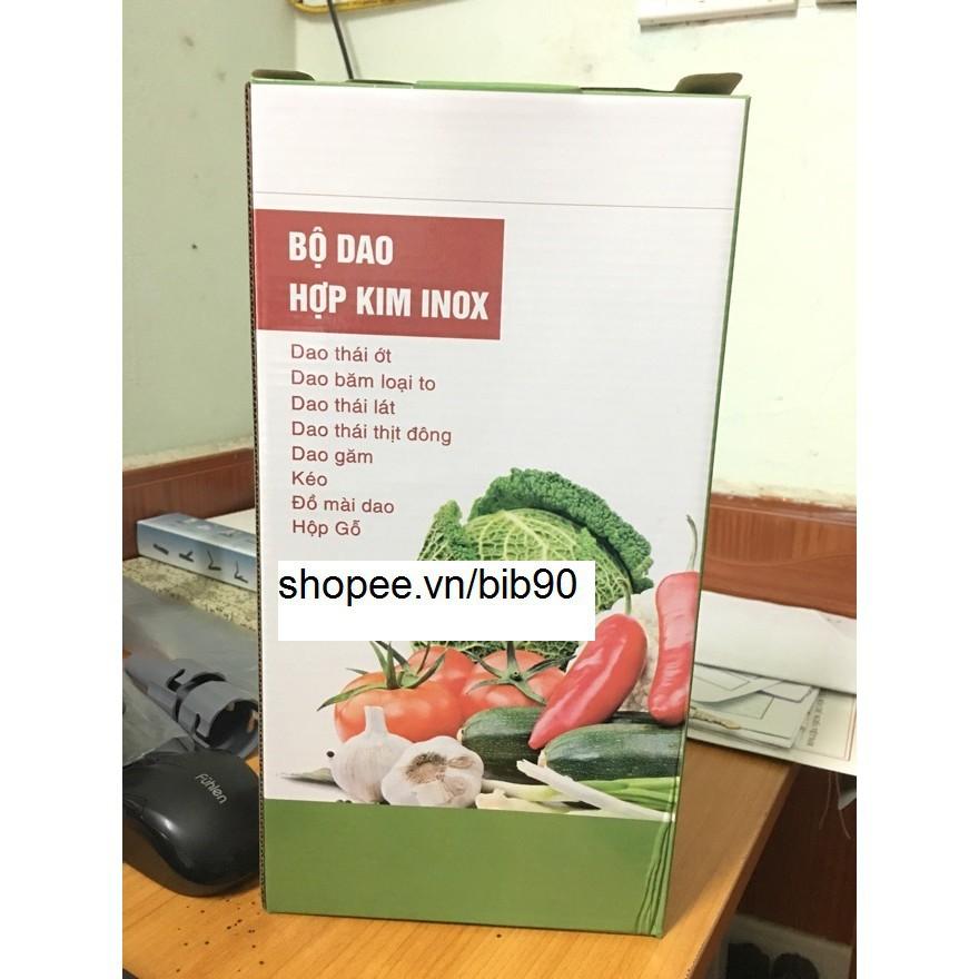 Dao làm bếp 7 món tặng hộp gỗ