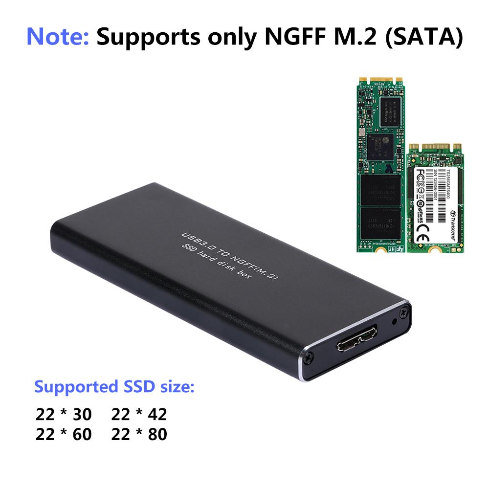 Hộp đựng đĩa cứng M.2 NGFF sang USB3.0 Bộ điều hợp SSD Hỗ trợ giao thức UASP