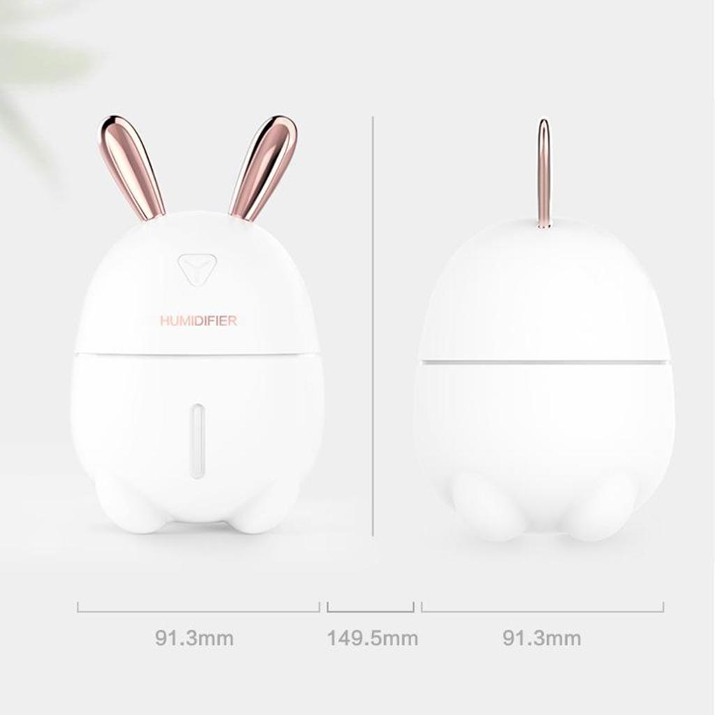 USB Humidifier 300ml Mini Portable Humidifier with 7-Color LED Night Light Auto-Off Ultra-Quiet for Bedroom Baby Child