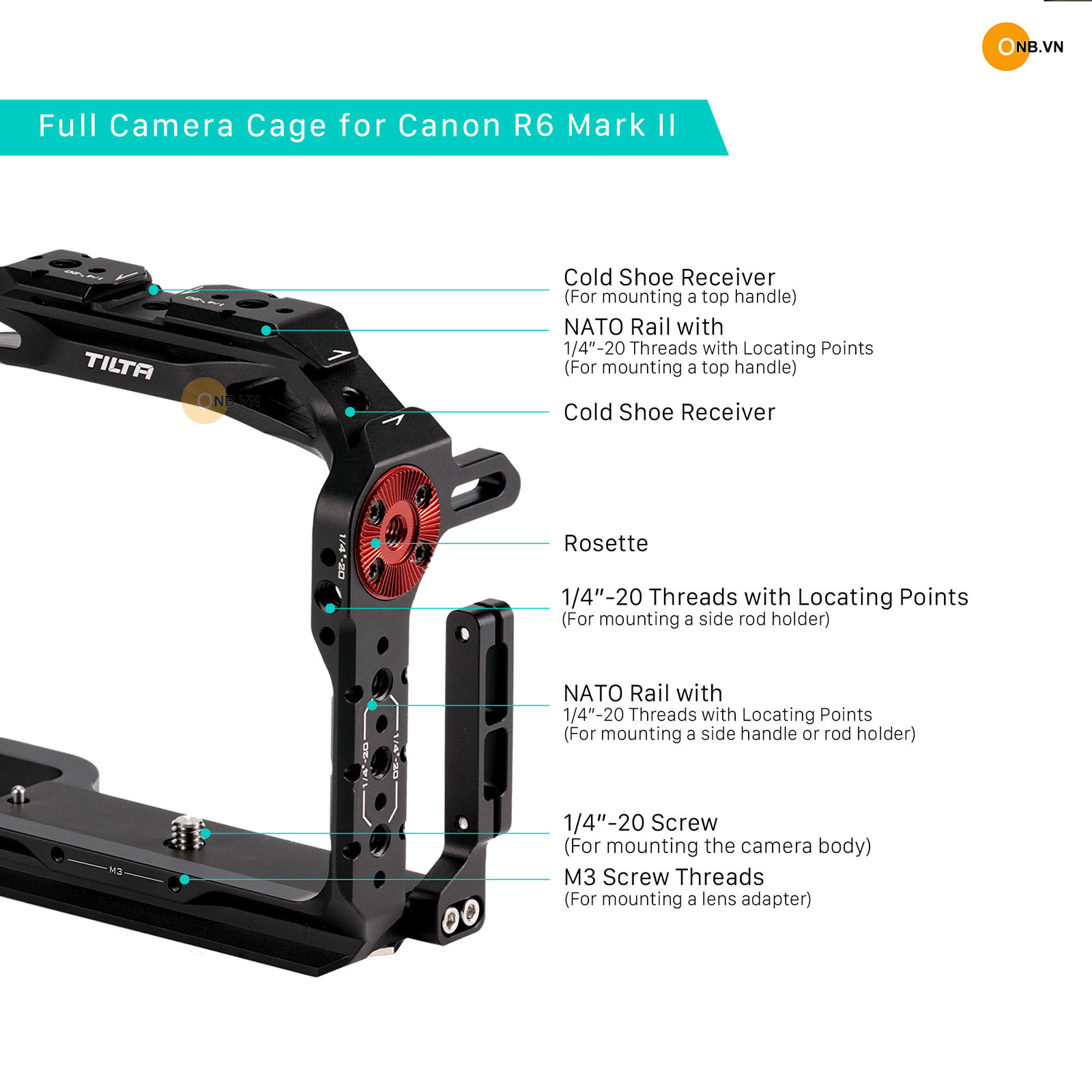 Tilta TA-T45 Cage Khung bảo vệ Canon R6ii R62