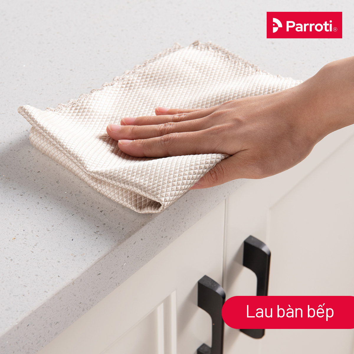 Combo 5 khăn lau đa năng siêu thấm hút, khăn size lớn khăn lau kính, ô tô, mặt bàn, bếp Parroti Fiber FB01