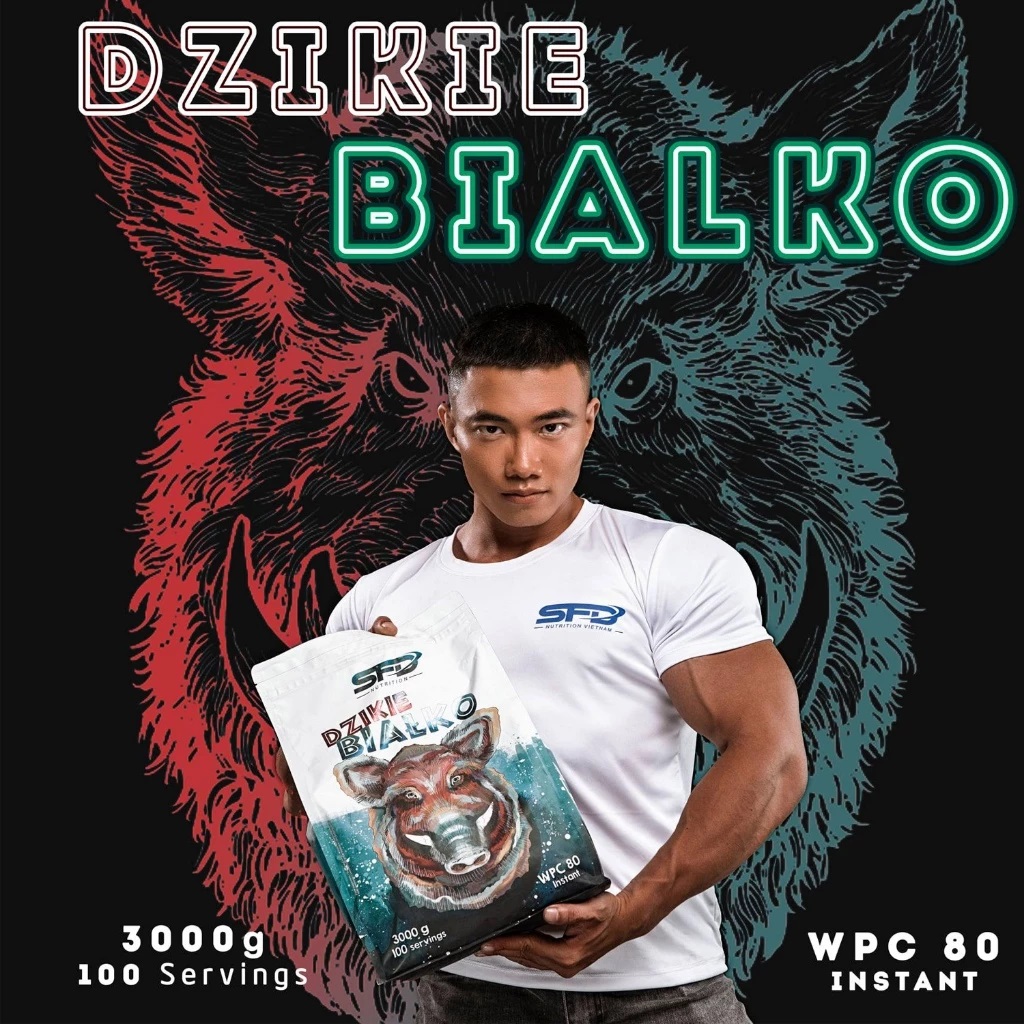 SFD Dzikie Bialko - Instant Whey Protein Concentate (3kg) Bổ Sung Protein, Sữa Tăng Cơ | Nhập Khẩu Ba Lan | CitySupp
