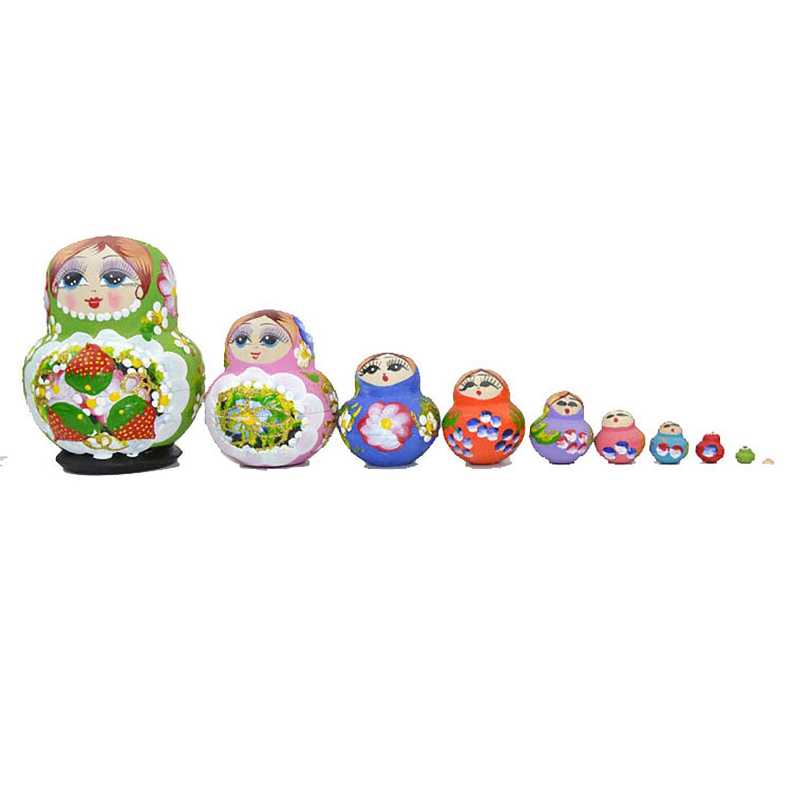 Handmade Russian Nesting Dolls Collectible Gift Dolls for Home Decoration