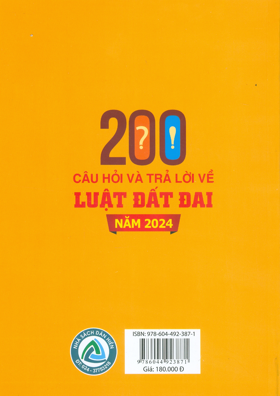 200 Câu Hỏi Và Trả Lời Về Luật Đất Đai Năm 2024 (Sách chuyên khảo) - ThS. NCS. Tạ Đình Tuyên, ThS. Nguyễn Hải Phượng