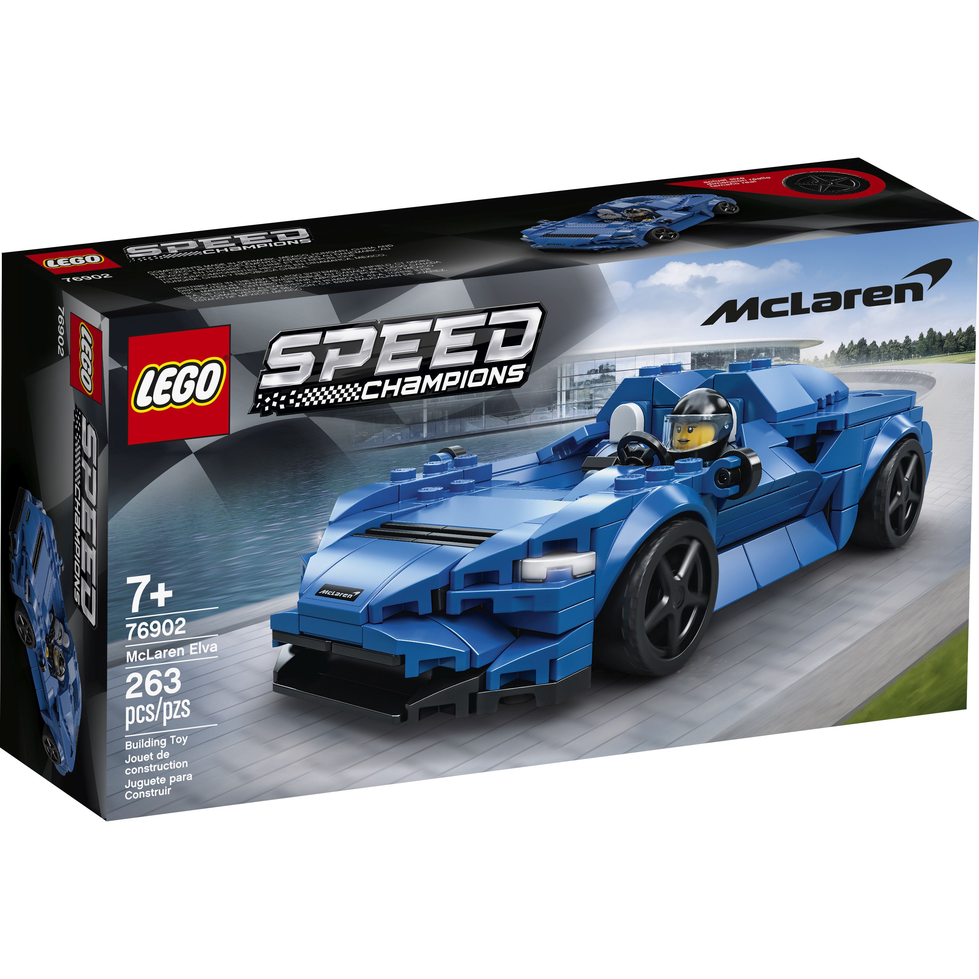 LEGO Speed Champions 76902 Siêu Xe Mclaren Elva (263 chi tiết)