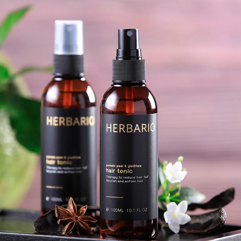 Combo dầu gội Herbario 270ml + nước xịt dưỡng vỏ bưởi và bồ kết Herbario 100ml