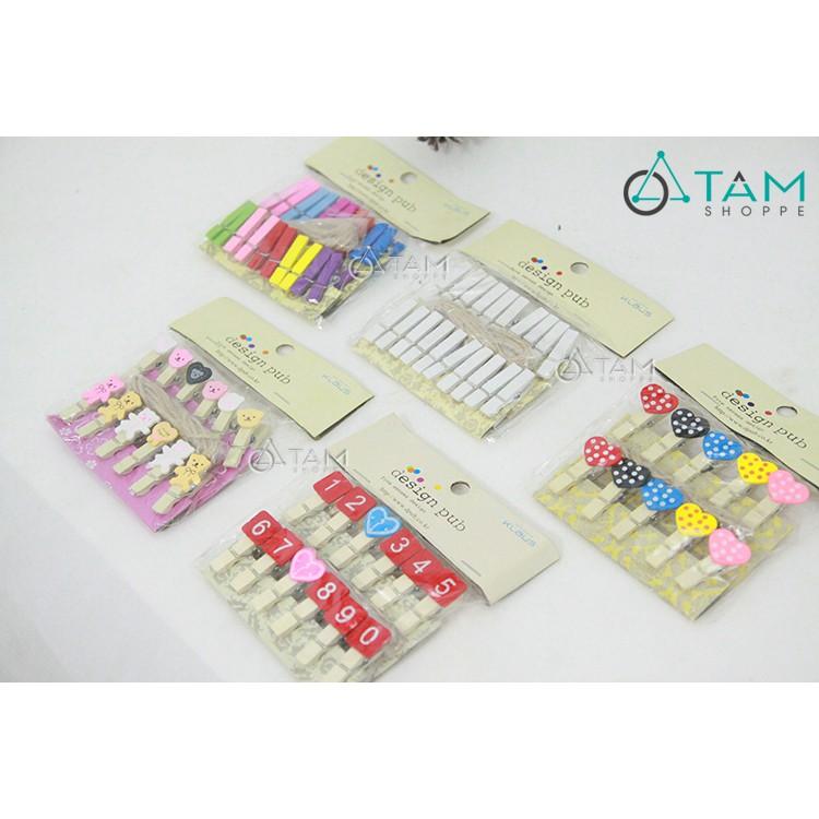 COMBO 2 Bộ Kẹp gỗ treo ảnh trên tường