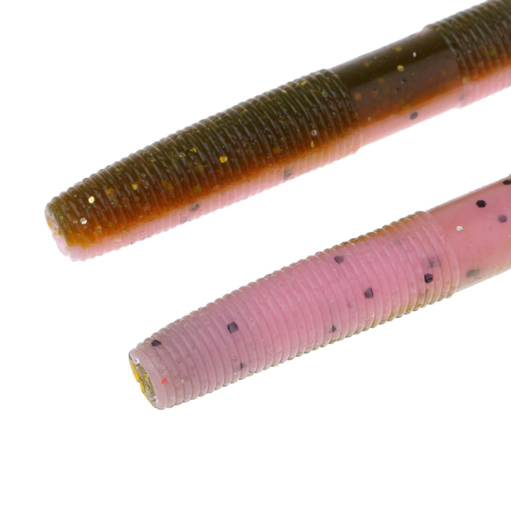 8pcs Fishing Worms Soft Bionic Baits Fishing Lures for Bass Trout 3#
