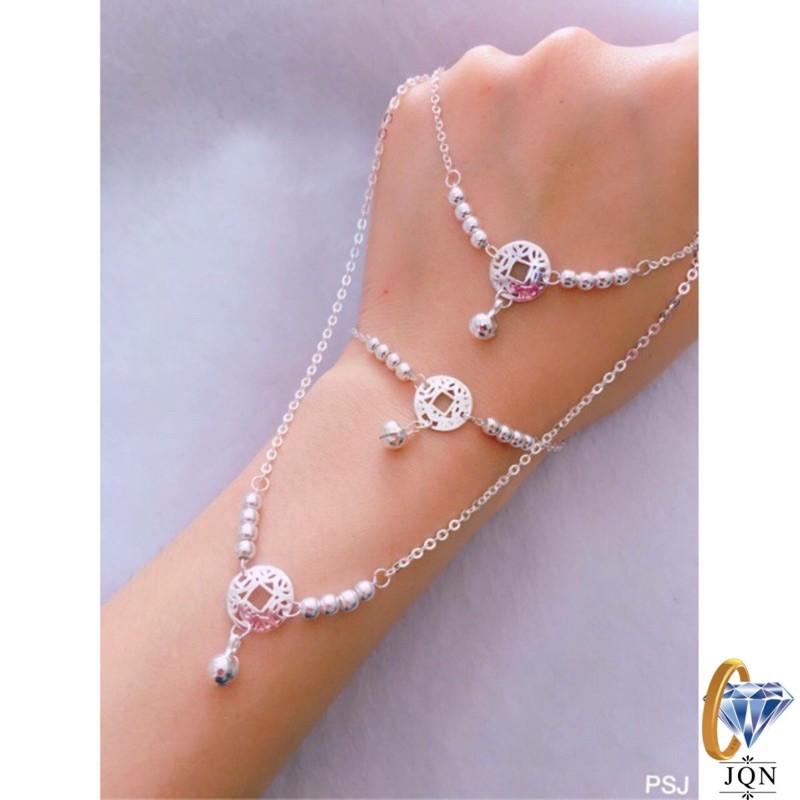 Lắc tay nữ bạc ta lắc kim tiền may mắn