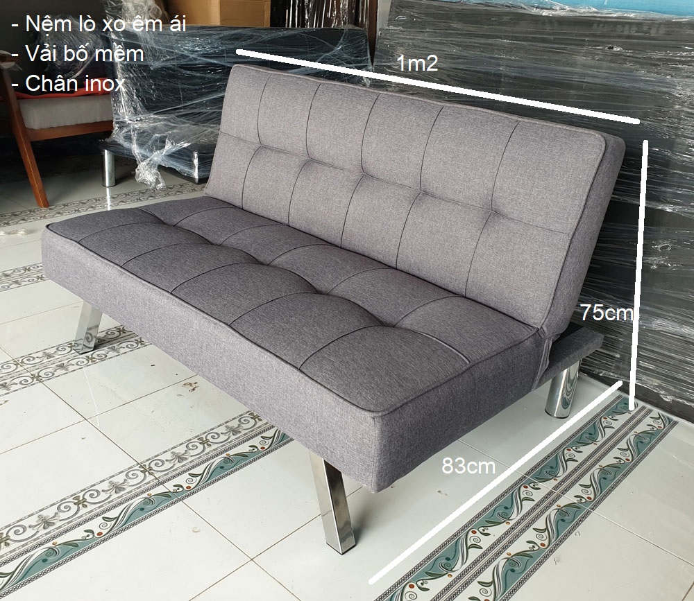 Sofa bed mini 1m2 - Sofa giường thông minh nhỏ gọn cho CNDV, Nhà trọ