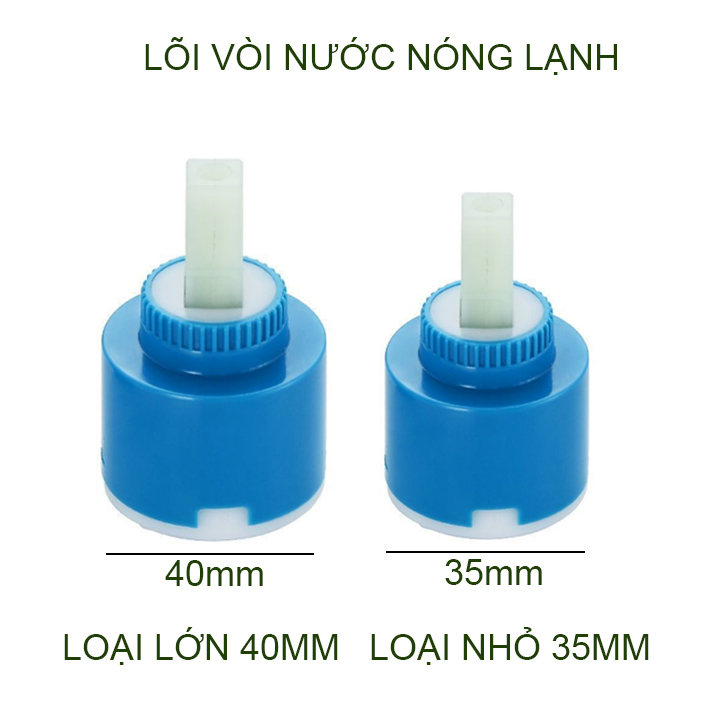 Lõi vòi nước nóng lạnh, cho chậu rửa, sen tắm, loại 25mm, 35mm hoặc 40mm tùy chọn