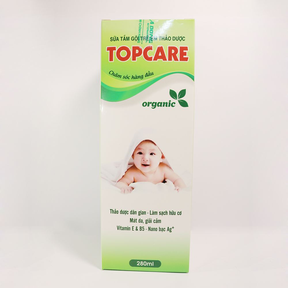 Sữa tắm gội thảo dược cho bé TOPCARE 280ml ngừa hăm và rôm sảy, mát da, giải cảm - 100% thảo dược thiên nhiên dùng cho mọi lứa tuổi