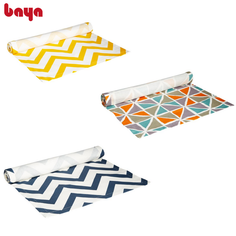 Khăn Trang Trí Bàn Ăn, Bàn Trà BAYA NELLY Chất Vải Cotton Mềm Mịn, Thấm Hút Tốt, Kích Thước L160xW40 Rộng Lớn