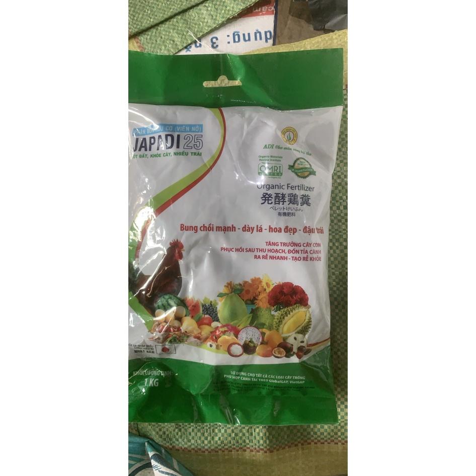Phân gà NPK 4-3-4 hữu cơ nhập khẩu từ Nhật bản Japadi gói 5kg