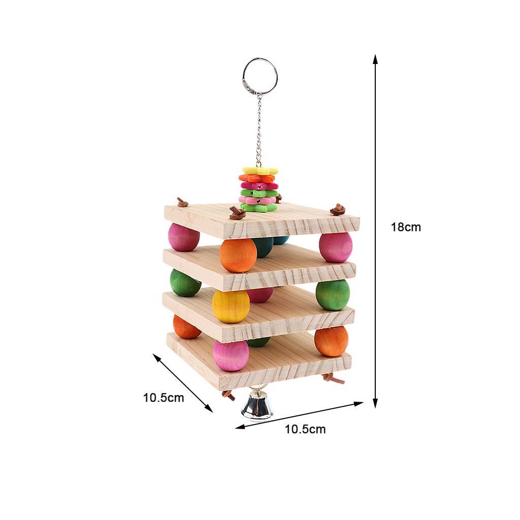 Wooden Hanging Chew Toys Bird Parrot Chewing Toy Teeth Care Treat and Chew