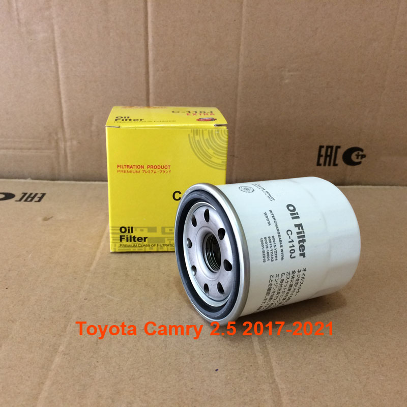Lọc nhớt cho xe Toyota Camry 2.5 2017, 2018, 2019, 2020, 2021 90915-YZZA5 mã C110J-8