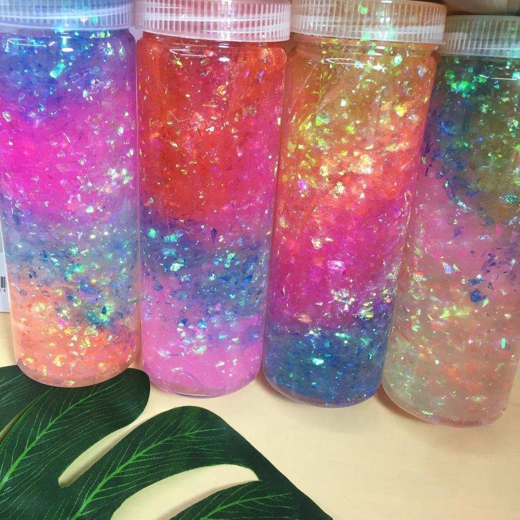 Slime KIM TUYẾN nhũ 3 màu phối cực đẹp Đồ chơi hũ slam chất nhờn ma quái squishy dẻo bóng mềm mịn