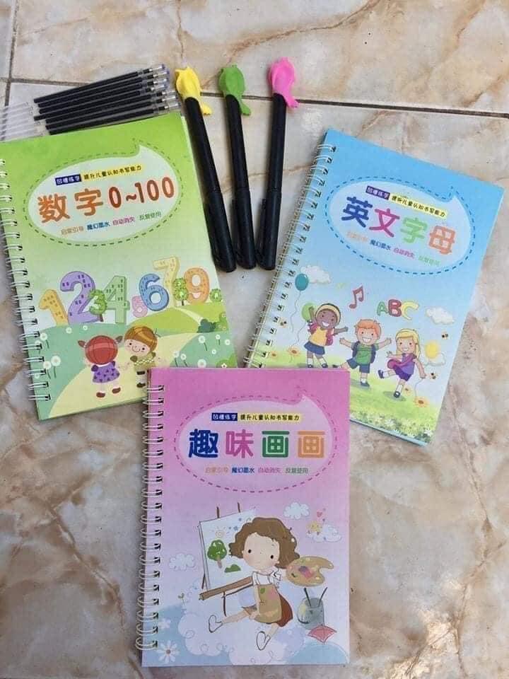 Set 3 vở tập tô tự xoá