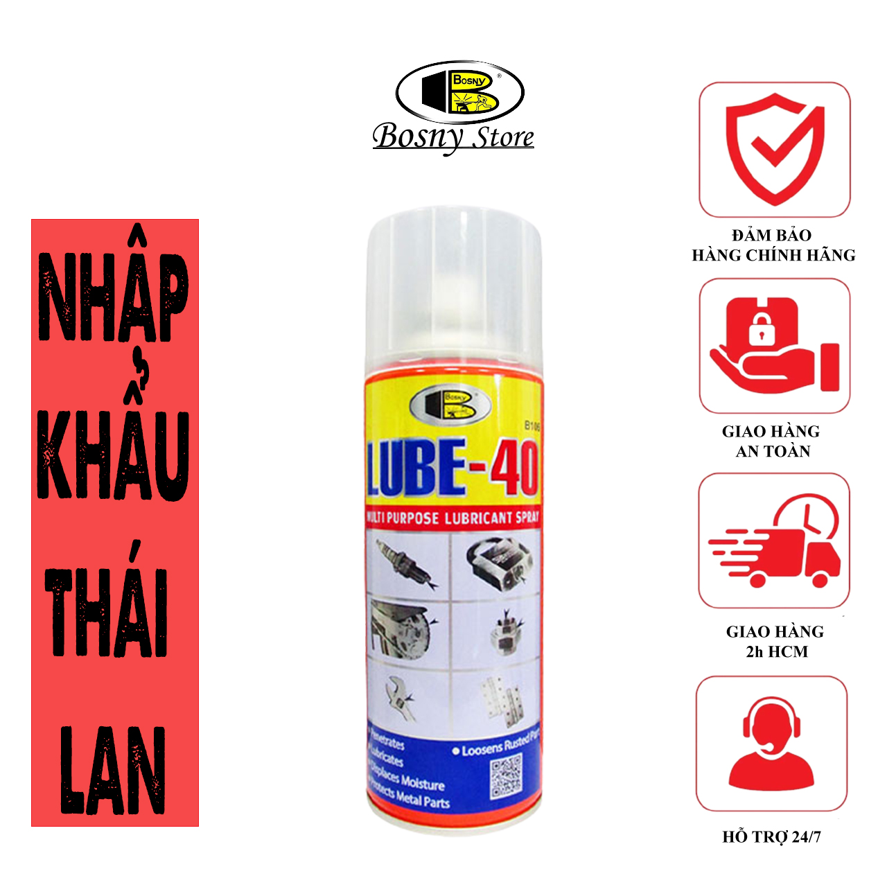 LUBE-40 MULTI-PURPOSE SPRAY LUBRICANT - Sản phẩm chống rỉ sét đa năng