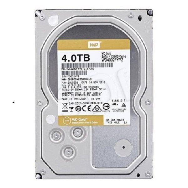 Ổ Cứng HDD Western Digital Gold 4TB 3.5 inch Sata 3 - Hàng Nhập Khẩu