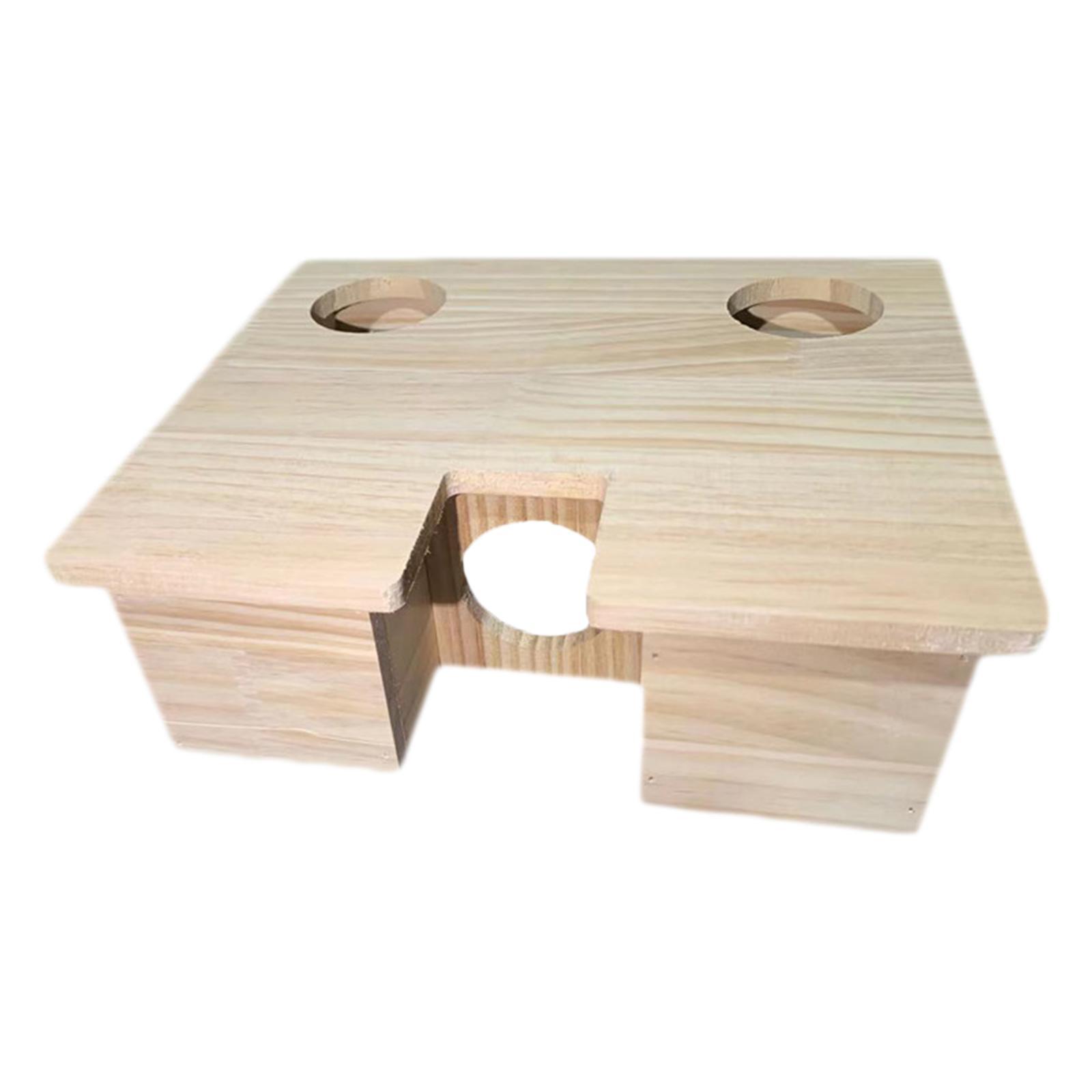Hamster Wooden House Cage Accessories Hideout Nesting Habitat for Gerbils Guinea Pig