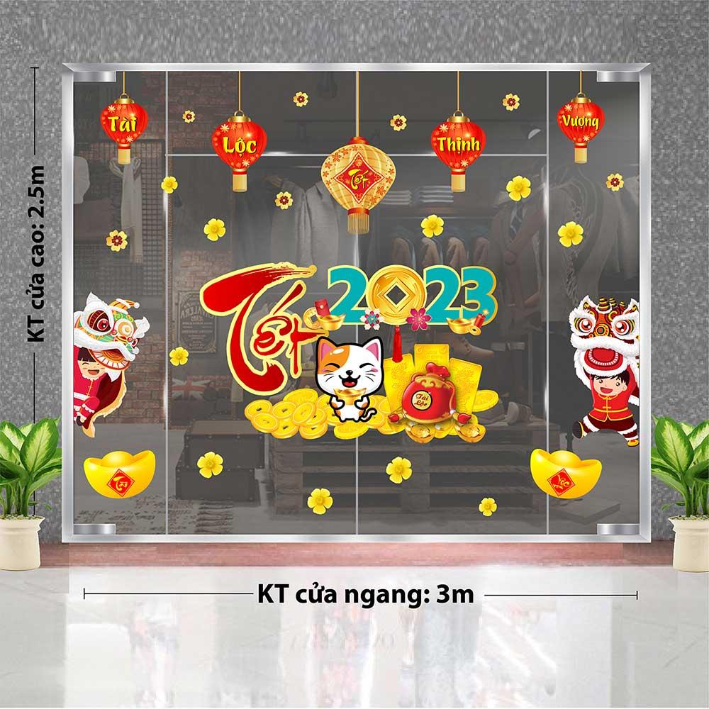 DECAL TRANG TRÍ TẾT 2023 COMBO SỐ 22