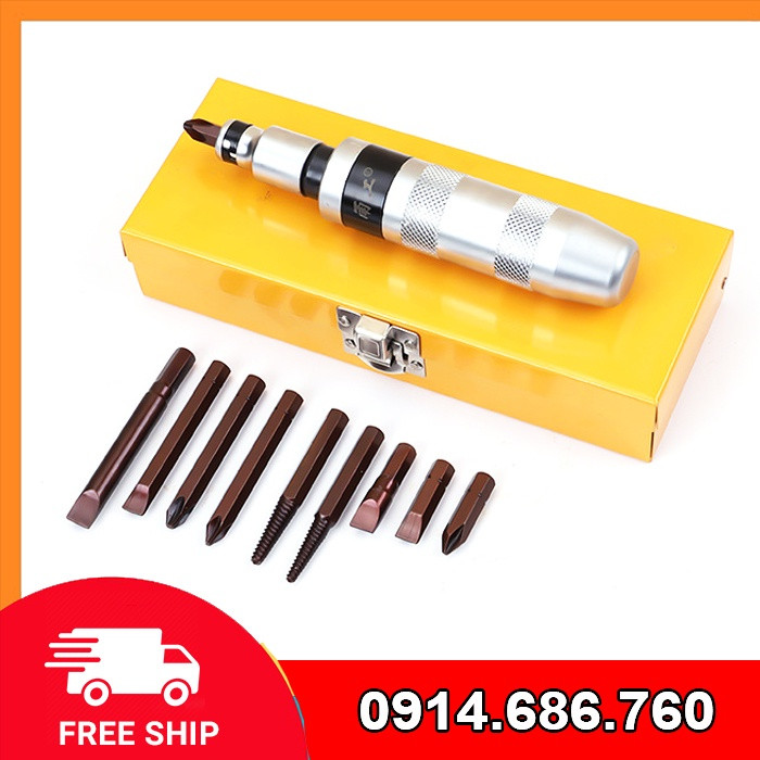 Bộ 10 mũi vít đóng bằng ĐỒNG rắn chắc, KHÔNG GÃY gỉ, toét đầu mũi