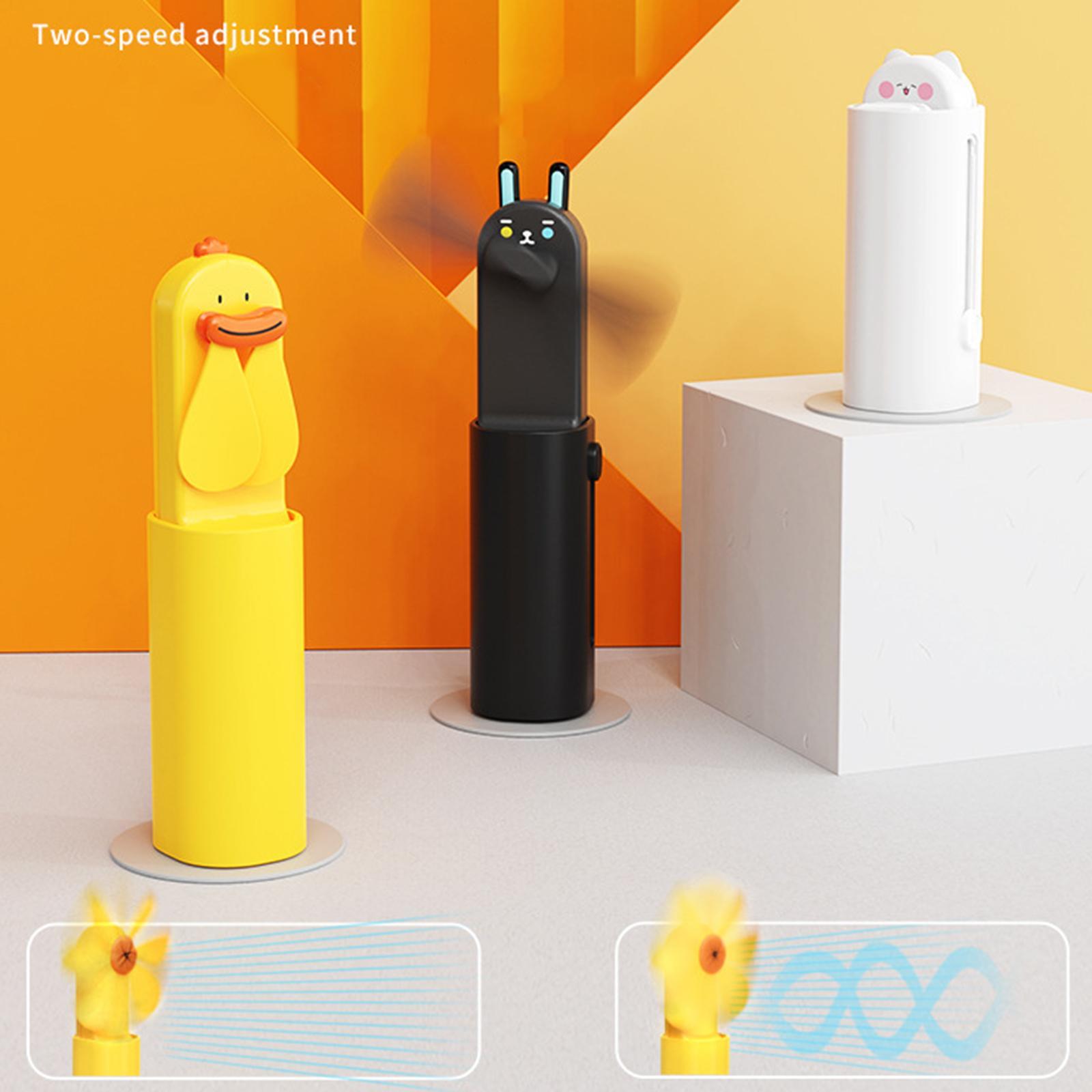 Portable Mini Hand Held Fan with USB Rechargeable white