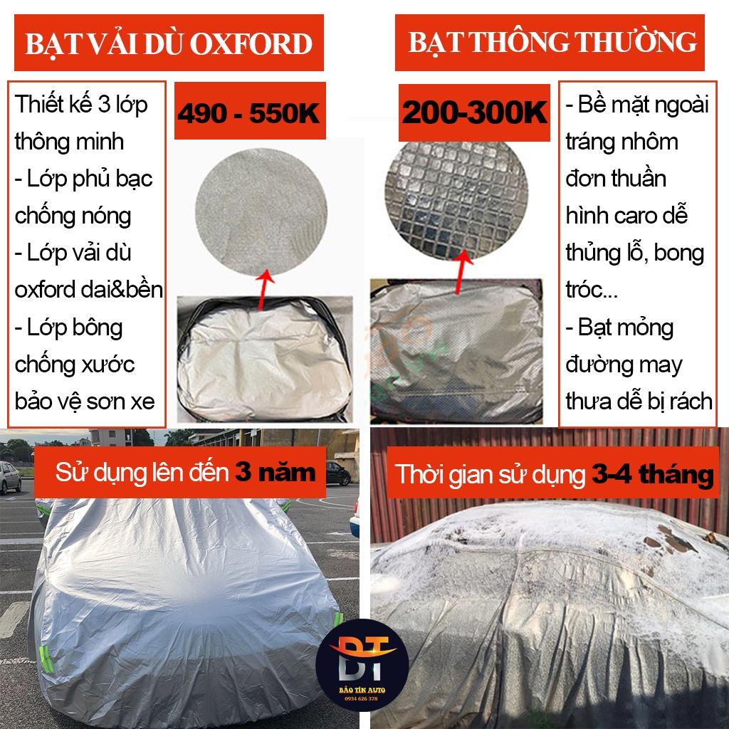 Bạt phủ trùm bảo vệ xe ô tô vải dù Oxford loại 1 che nắng, mưa chống nóng cao cấp 4,5,7 chỗ