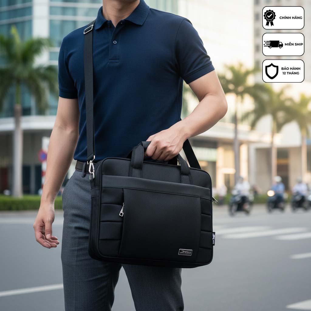Cặp laptop doanh nhân cao cấp Xbags Expand Pro XB4002 nới rộng thông minh, chống sốc tiện dụng, phong cách sang trọng!