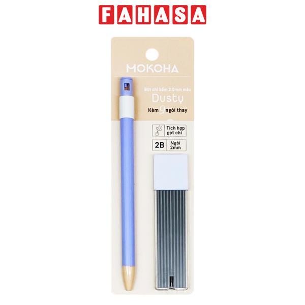 Bút Chì Bấm 2.0 mm Kèm 9 Ngòi Thay Thế - Mokoha M-MP002 - Màu Tím
